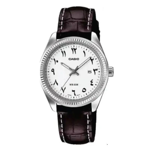 CASIO COLLECTION Mod. LADY DATE - LEATHER, WHITE-0