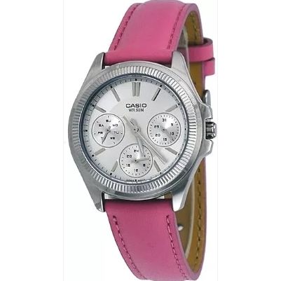 CASIO COLLECTION Mod. LADY MULTIFUNCTION LEATHER - SILVER-0