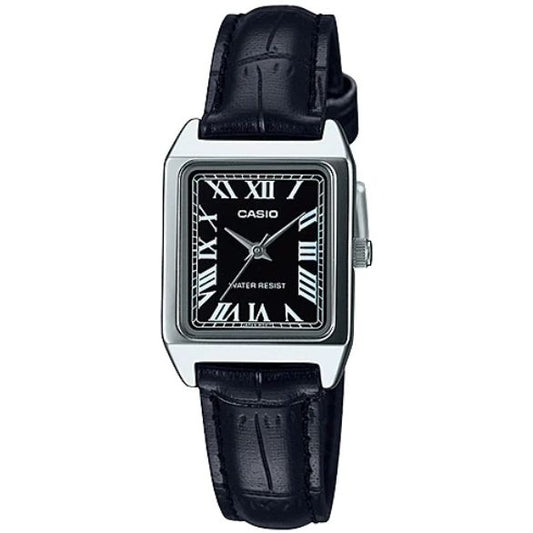 CASIO COLLECTION Mod. LADY TANK, ALLOY, LEATHER - BLACK-0