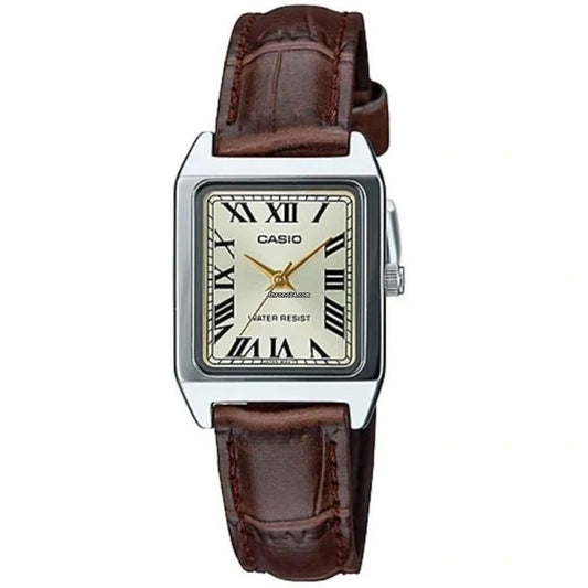 CASIO COLLECTION Mod. LADY TANK, ALLOY, LEATHER - CHAMPAGNE-0