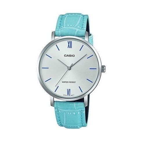 CASIO COLLECTION Mod. MINIMAL, LEATHER - ARGENTEE-0