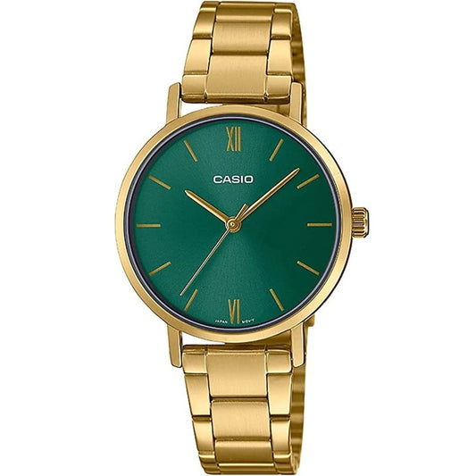 CASIO COLLECTION Mod. LADY EASY TIME - GOLD, GREEN-0