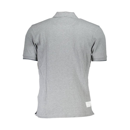 Back view of La Martina Brown Cotton Men Polo Shirt showcasing regular fit and elegant design.