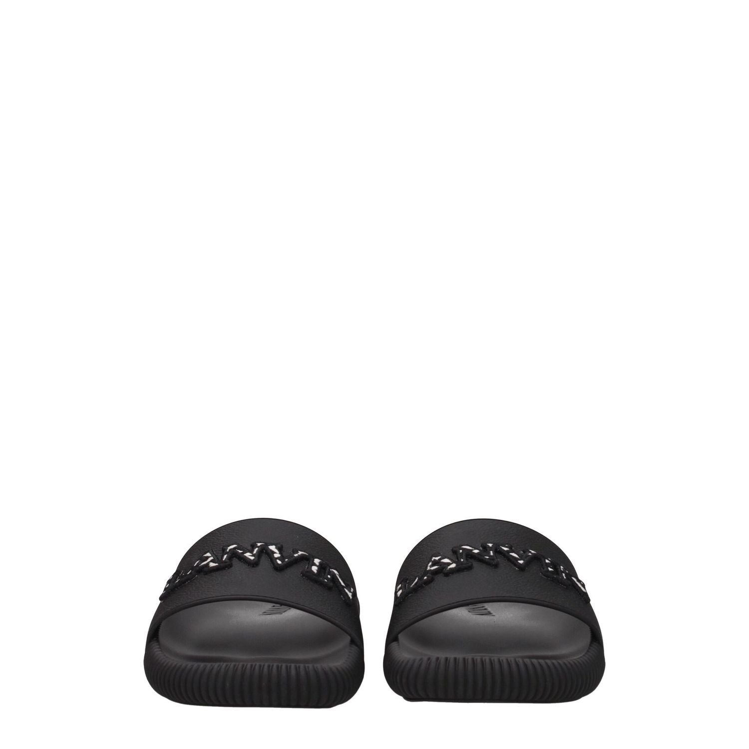 Lanvin Black Cotton Slippers