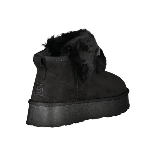Laura Biagiotti Black Polyester Boot LABI-32810-EU36/US6