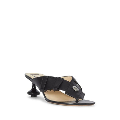 Loewe Black Lamb Leather Strap-On Sandals