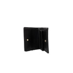 Open Love Moschino Bicolor Polyethylene Wallet showing internal compartments and card slots, featuring quilted design and metallic logo.