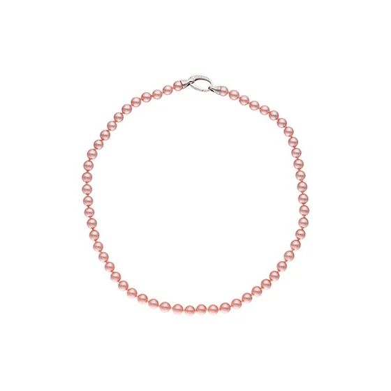 MAJORICA JEWELRY Mod. 09853.44.2.021.010.1 necklace featuring elegant pink pearls with a classic clasp design