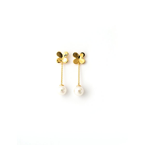 Gold and pearl earrings from MAJORICA JEWELRY Mod. 16593.01.1.000.010.1, elegant design accessory for any occasion.