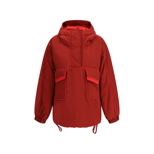 MARBELL Red Polyamide Shell Jacket with contrasting hood, front pockets, and drawstring hem for adjustable fit. Ideal for AW25.