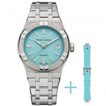MAURICE LACROIX MOD. AIKON AUTOMATIC LIMITED EDITION wristwatch in stainless steel with blue dial and additional strap.