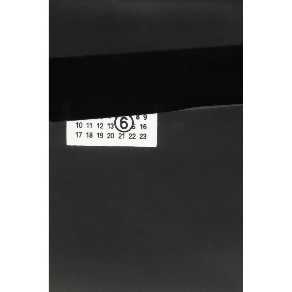 MM6 Black Calf Leather Bos Taurus Clutch Bag