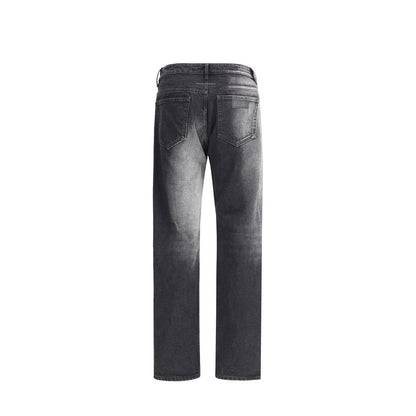 MM6 Black Cotton Straight-Leg Jeans