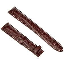MONTBLANC STRAPS WATCHES Mod. 9447 in brown leather with crocodile pattern, designed for luxury timepieces.