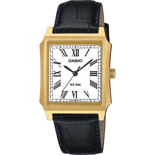 CASIO COLLECTION Mod. TANK - GOLD, LEATHER-0