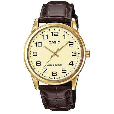 CASIO COLLECTION Mod. ONLY TIME GOLD, LEATHER - CHAMPAGNE-0
