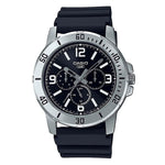 CASIO COLLECTION Mod. DIVER MULTIFUCTION - BLACK wristwatch with chronograph function, stainless steel case, resin strap, 5 ATM water resistance.