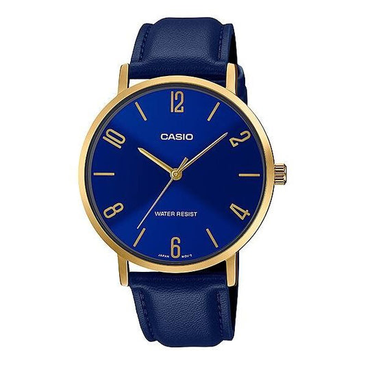 CASIO COLLECTION Mod. MINIMAL, LEATHER - BLUE-0