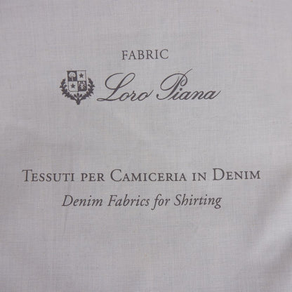 Loro Piana denim fabrics sign for Made in Italy Blue Cotton Men's Shirt