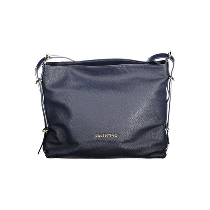 Mario Valentino Blue Polyethylene Handbag with adjustable shoulder handle and contrasting details