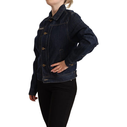Master Coat Dark Blue Button Down Long Sleeves Denim Jacket