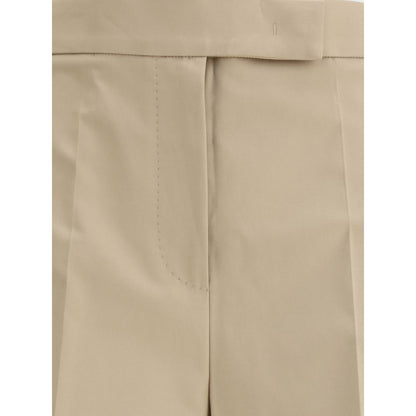 Max Mara Beige Cotton Casual Pants