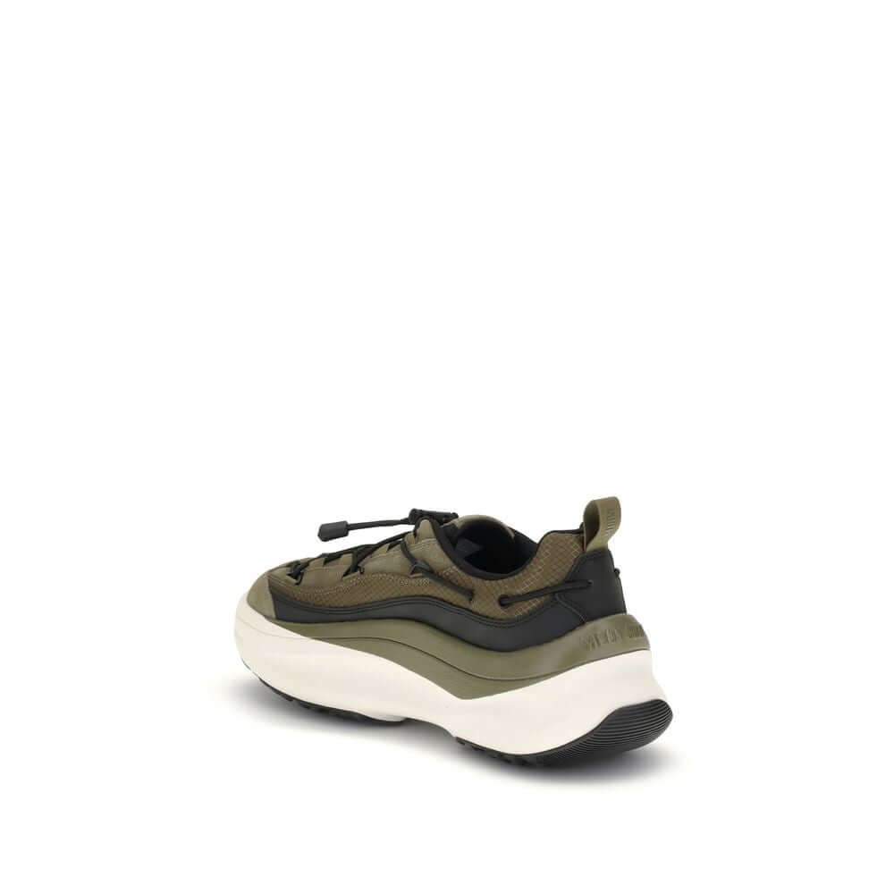 Rear view of Moon Boot Bicolor Polyester Athletic Sneakers with thick sole and tubular laces.