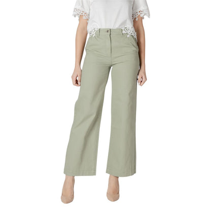 Morgan De Toi Green Cotton Relaxed Fit Jeans