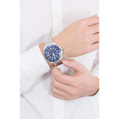 NAUTICA Mod. NAPCPS904 men's watch with quartz movement, 46 mm case, multifunction features, in official packaging, worn on wrist.