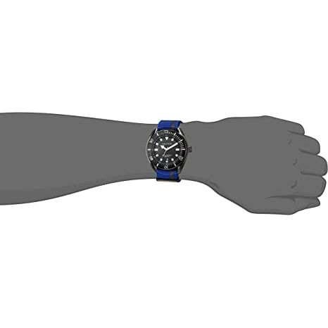 NAUTICA Mod. NAPPRF002 watch on wrist displaying black dial and blue strap