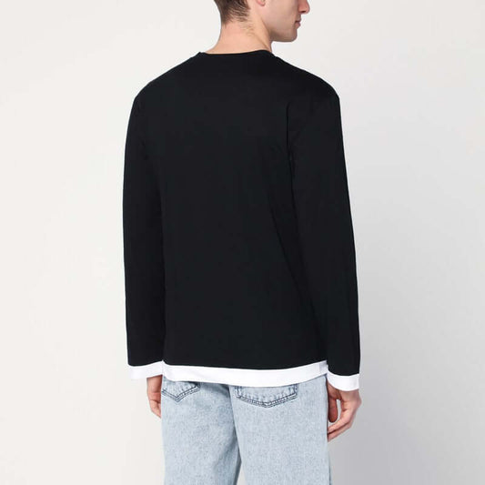 NAMACHEKO Black/white cotton knit shirt