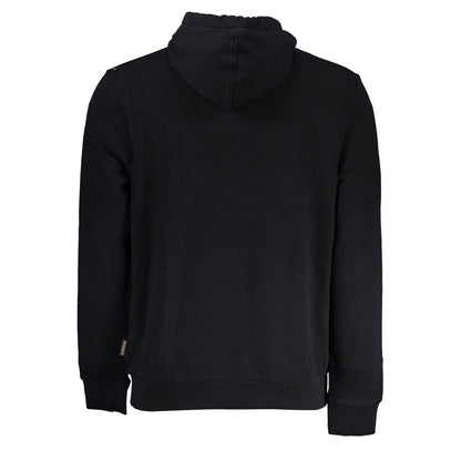 Napapijri Black Cotton Men's Hooded Sweater