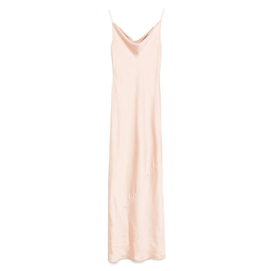 Norma Kamali Dresses Powder sand beige cowl neck sleeveless fishtail train Maria slip gown dress.