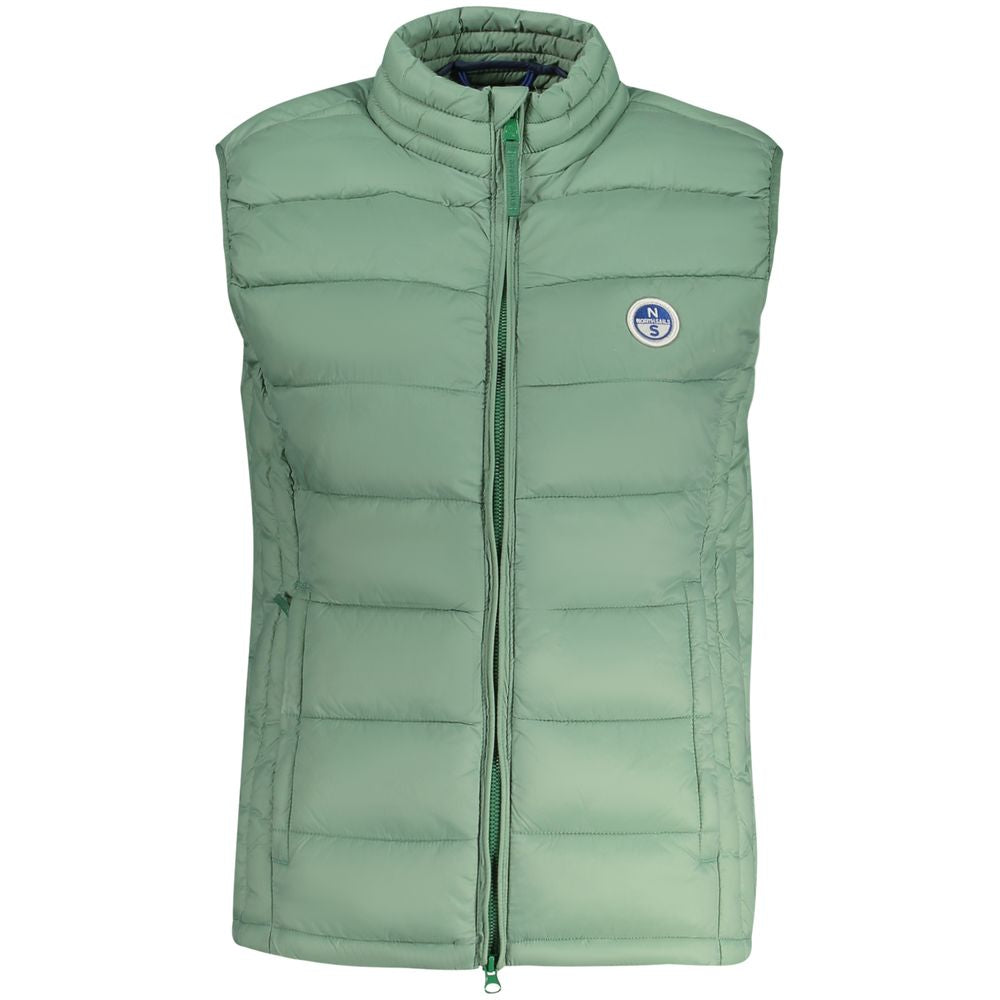 North Sails Green Polyamide Women Jacket with zip, pockets, and logo