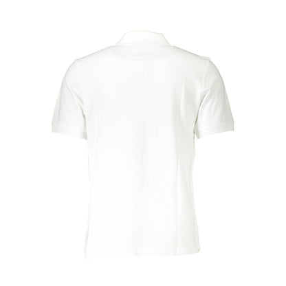 Back view of North Sails White Cotton Men Polo Shirt showcasing casual elegance and craftsmanship.