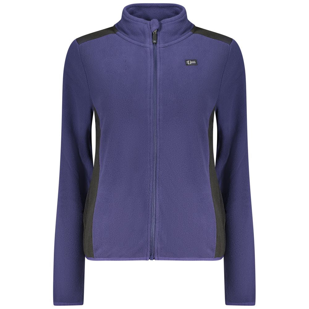 Norway 1963 Blue Polyester Sweatshirt with long sleeves, contrasting details, and zip closure