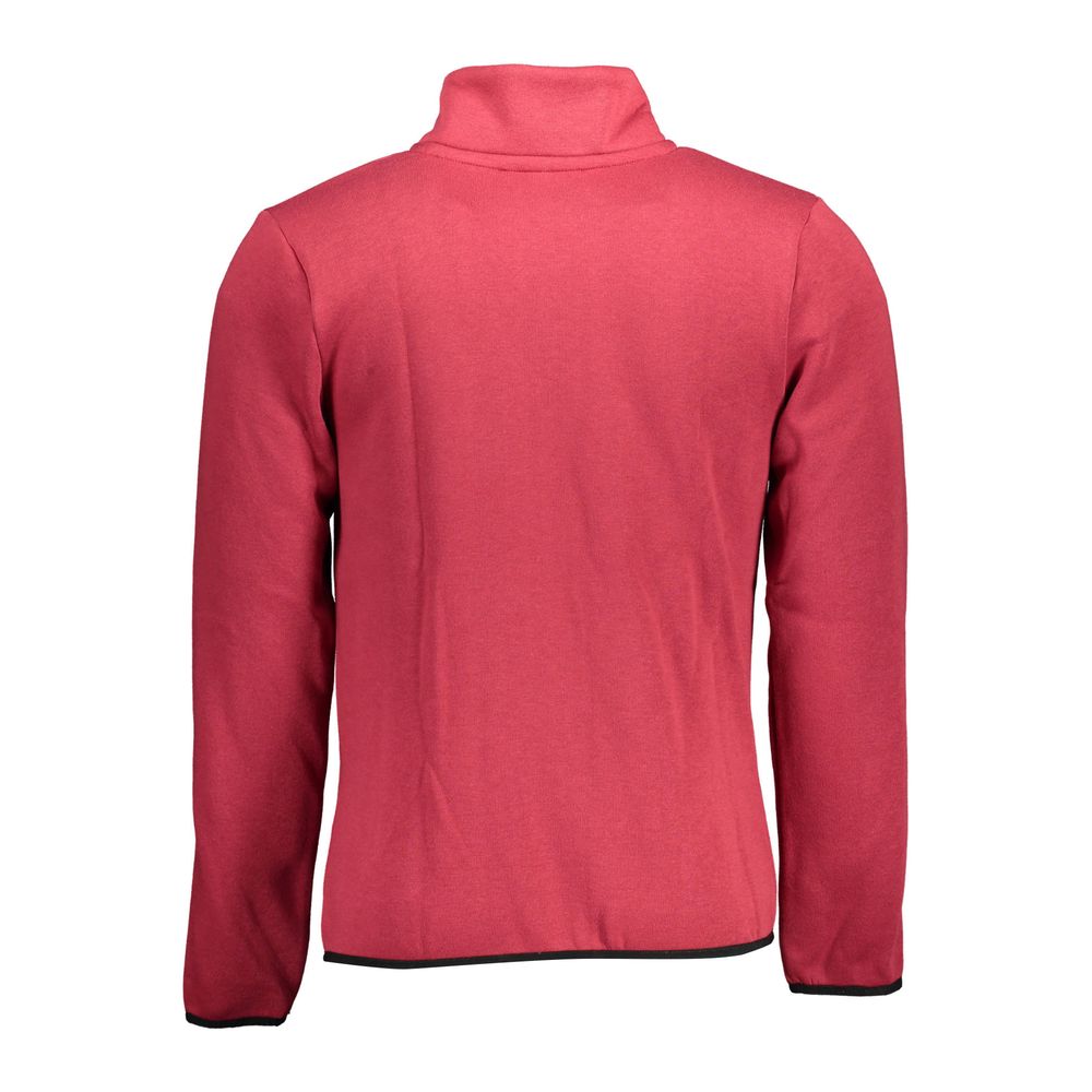 Norway 1963 Red Cotton Men Sweater rear view with sleek design and cozy cotton blend.