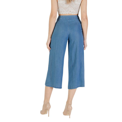 Only Blue Lyocell Cropped Pants