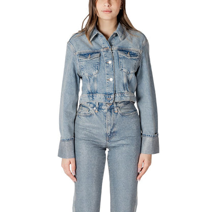 Only Light Blue Organic Cotton Jackets & Coat