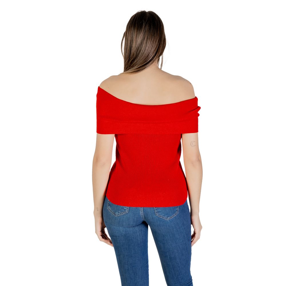 Only Red Polyester T-Shirt