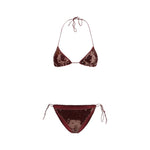 Oséree Marylin Swimsuit featuring sequin embellishments, adjustable lacing at neck, back, and hips in a slim fit design for AW25.