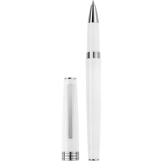 PENNE MONTEGRAPPA MOD. ISA1RRAW white pen with cap removed, sleek design, perfect for elegant writing experiences.
