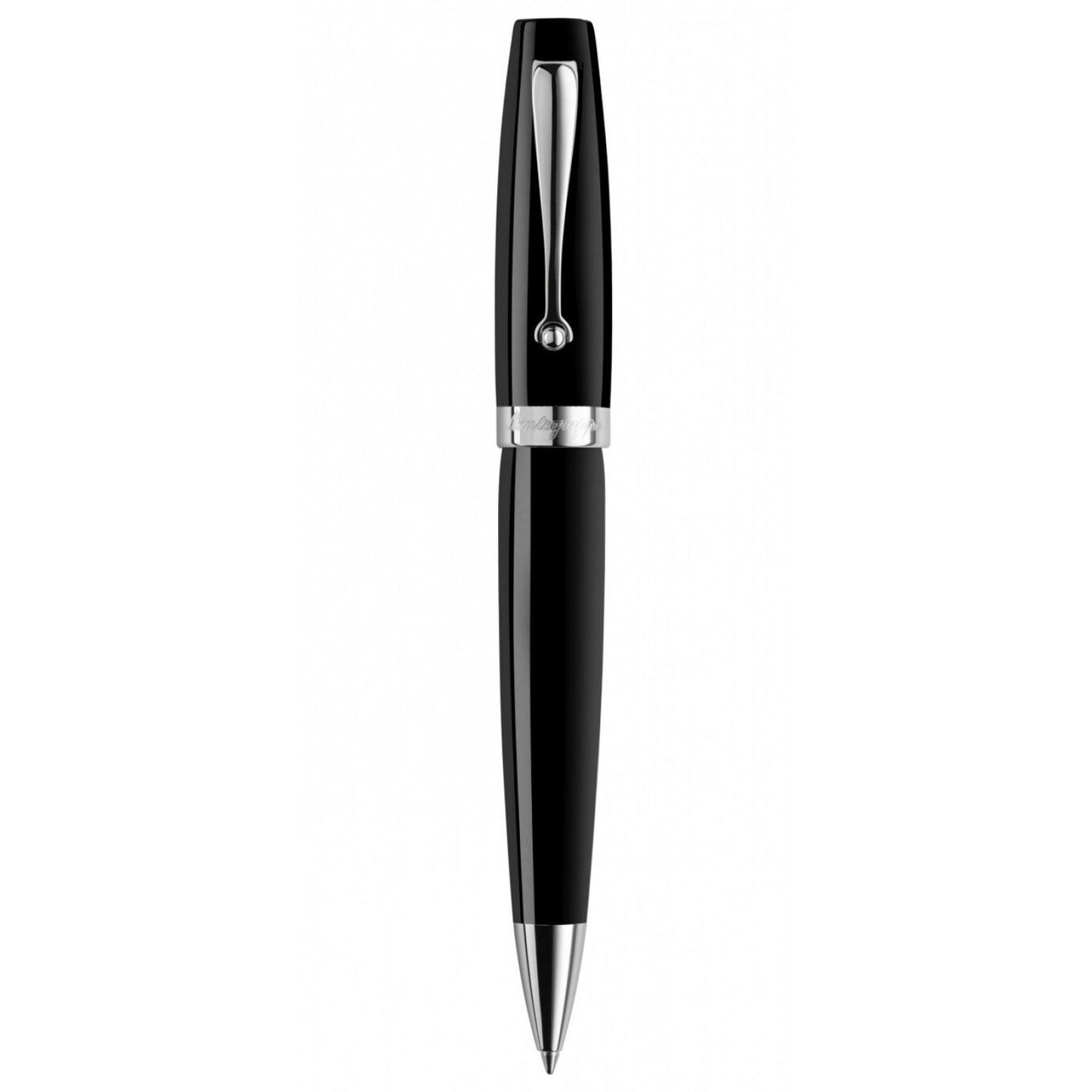 PENNE MONTEGRAPPA MOD. ISMIABIC sleek black pen with silver accents
