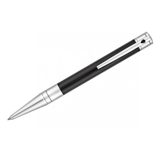 PENNE S-T- DUPONT MOD. 265200 luxury writing pen with sleek black and silver design.