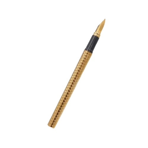 Luxury fountain pen in gold design, PENNE S-T- DUPONT MOD. 41021, sophisticated writing instrument.