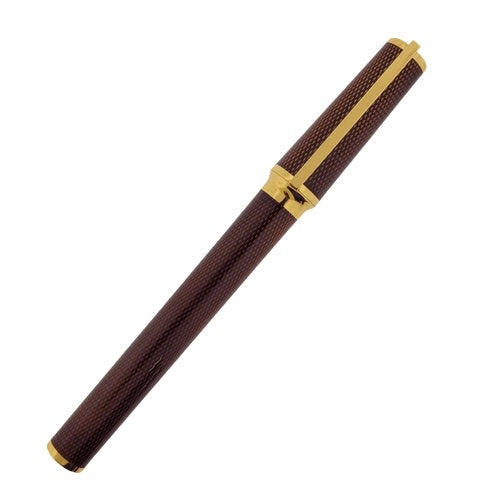 PENNE S-T- DUPONT MOD. 411286 luxury pen in gold and brown design