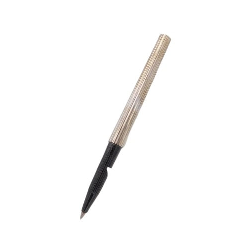 Elegant writing instrument, PENNE S-T- DUPONT MOD. 42880, with sleek silver finish and black grip, perfect for luxury pen enthusiasts.