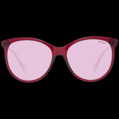 Lady's sunglasses POLAROID MOD. PLD 4131_S_X 57MU10F with red frame and pink lenses.