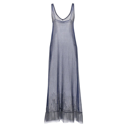 Paco Rabanne Blue Polyamide Long Dress
