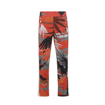 Palm Angels Red Polyester Joggers (Workout Pants) with elasticated waist and side pockets, made in Italy for men.